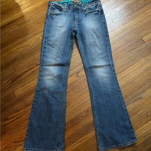 Vigoss Women's Flare Jeans in Classic Blue